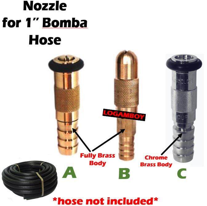 Bomba Hose Nozzle 1'' 1inch Fire Jet Spray Reel Hydrant Fully Brass