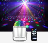 Stage Lights Disco Ball Lights 7 Colors Metallic Water Wave Lights Sound Activated DJ Lights Wedding Home Party Club Bar