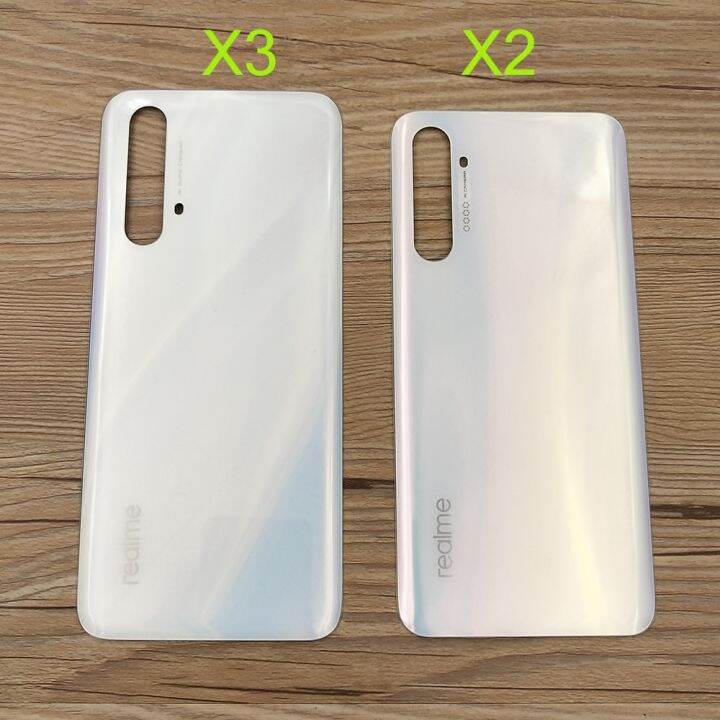 battery-back-cover-glass-rear-door-housing-case-replacement-repair-parts-for-realme-x2-xt-rmx1991-x3-rmx2142-superzoom-with-logo-replacement-parts