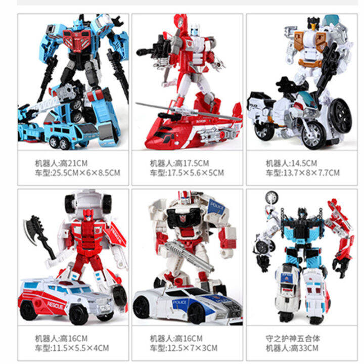 ตุ๊กตาขยับแขนขาได้defensorยักษ์สงคราม5in1รวมหุ่นยนต์แปลงร่างfiguretoys