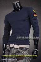 Fashion Long Sleeve T Shirts Men Classics Armband Casual T-shirts Male Slim Fit Tees S-XXXXXL C057 Hot Sale Mans Spring Autumn