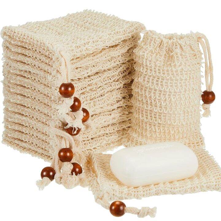 Soap Bags Soap Saver Made Sisal Mesh Soap Bag Bar Soap Bag with ...