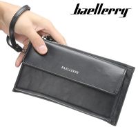 Baellerry กระเป๋าสตางค์ยาวแบบนักออกแบบแบรนด์กระเป๋าสตางค์สำหรับผู้ชาย,กระเป๋าผู้หญิงคุณภาพสูงคลัทช์ผู้ชายหนังสังเคราะห์สำหรับผู้ชายมาใหม่