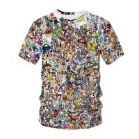 One Piece Lufei Animation Short Sleeve Classic Mens Short Sleeve Summer  Quick Drying Clothing Casual Fashion T-shirt