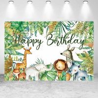 Jungle Animals Backdrop Jungle Party Decoation Wild One Safari Birthday Decorations Baby Shower Boy Gril 1st Birthday Background