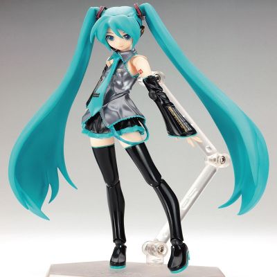 Hatsune โมเดลตุ๊กตาพีวีซี Figma014อะนิเมะ Miku เคลื่อนย้ายได้,ตุ๊กตาขยับแขนขาได้พีวีซีสำหรับเป็นของขวัญเด็กผู้หญิงขนาด14ซม.