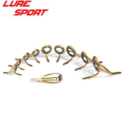 【CW】✸  LureSport 10pcs Guide set KW16 guide MN6 Top Gold frame ring Rod component Repair Accessory