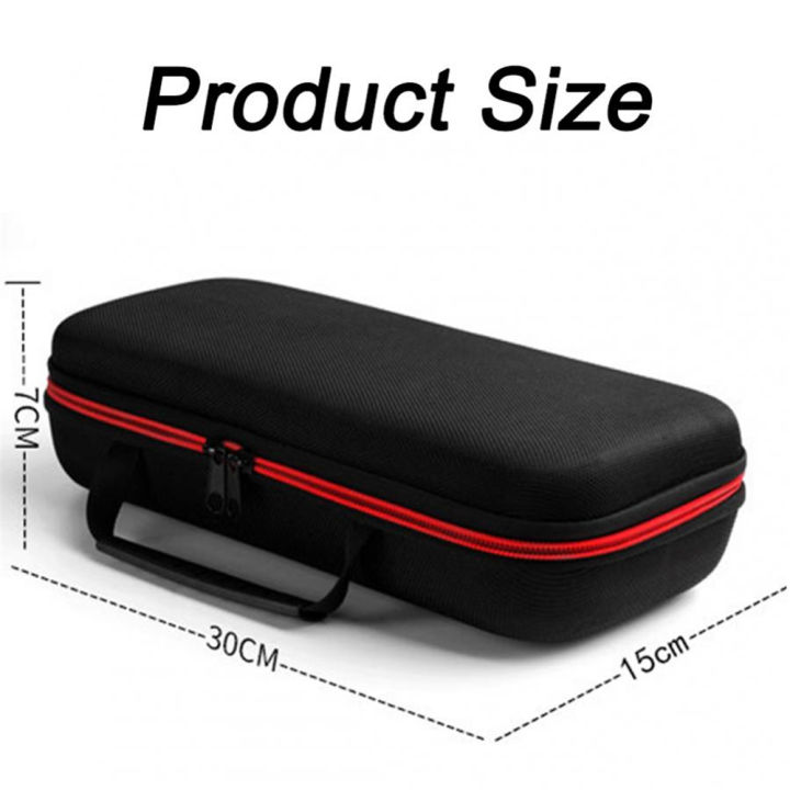 กระเป๋าเก็บของไมโครโฟนกระเป๋าเดินทาง-eva-สีดำแบบพกพาแข็งชาร์จอเนกประสงค์สายชาร์จหูฟังอุปกรณ์เสริมกล่องป้องกัน
