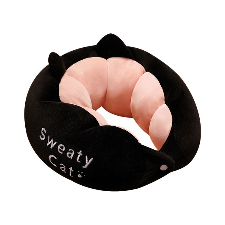 sweaty-rabbit-cartoon-cute-u-shaped-pillow-aircraft-neck-protector-nap