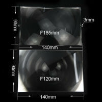 DIY Projector Lens Fresnel Lens Solar 140x90mm Focal Length 185mm 120mm Plane Magnifier Plastic 2PCS Optical Glass