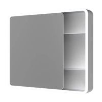 FOCCO MIA ตู้กระจกไฟ LED พร้อมชั้นวางของ ขนาด 80 X 70 ซม. LED MIRROR CABINET SINGER SIDED SHELF 80 X 70 CM