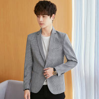 Spring and Autumn Thousand Bird Case Suit Mens Coat Mens Leisure Single Plaid Small Suit New Single West Mens Coat Tide S-3XL