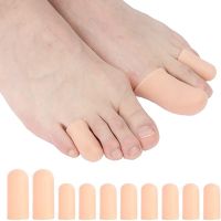 【CW】☜♈☊  10pcs/5Pairs Silicone Toe Cap Protector Cover Thumb Sleeve Corn Blisters Pain Gel Tube Bunion Correction Foot