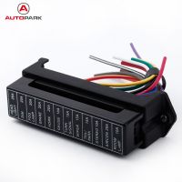 12 Way DC 12V Volt Fuse Box 24V 32V Circuit Car Trailer Auto Blade Fuse Box Block Holder ATC ATO 2-input 12-ouput Wire