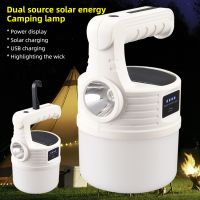 Solar Camping Light Portable USB Rechargeable Bulb Outdoor Flashlight Tent Lamp Emergency Lanterns Work Light