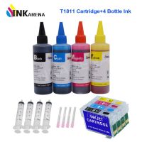 【Hot-Selling】 Gadget Lab Bd 4สีขวด Dye Refill Kit + T1811 18หมึกเติมสำหรับ Epson XP-212 XP-215 XP-312 XP-315 XP-412 XP-415 XP-225