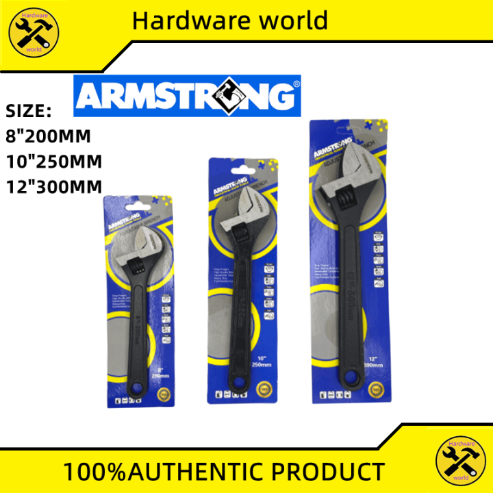 ARMSTRONG ADJUSTABLE WRENCH 8" 10" 12" Lazada PH