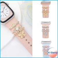 X-STARRY โลหะสำหรับตกแต่ง เครื่องประดับสายนาฬิกา เพชรประดับเพชร เข็มกลัดติดผนัง แหวนตกแต่ง แฟชั่นสำหรับผู้หญิง กำไลข้อมือสร้อยข้อมือ เสน่ห์ของสายรัดข้อมือ สำหรับ IWatch นาฬิกา อุปกรณ์เสริมสายรัด