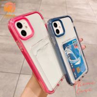 เคสโทรศัพท์ เคสไอโฟน เคสมือถือ 3 ใน 1 ช่องใส่การ์ดสำหรับ for iPhone 11 13 12 14 Pro Max XR 6 7 8 Plus Xs Max iphone 14 Pro 12 13 14 Plus TPU ฝาหลัง กรอบมือถือ กรอบโทรศัพท์ กรอบไอโฟน Mobile Accessory Hub