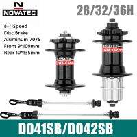 Novatec Hub D042SB 3236หลุม Mtb Cube 1คู่ด้านหน้าด้านหลังดิสก์เบรกแบริ่งฮับสำหรับ891011ความเร็วจักรยานเสือภูเขา