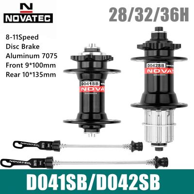 Novatec Hub D042SB 3236หลุม Mtb Cube 1คู่ด้านหน้าด้านหลังดิสก์เบรกแบริ่งฮับสำหรับ891011ความเร็วจักรยานเสือภูเขา