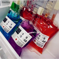 Jiauting 350ml CLEAR Food Grade PVC นำกลับมาใช้ใหม่ Blood Energy drink BAG Halloween Pouch