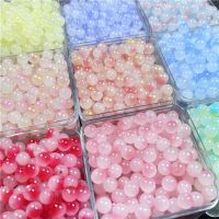 8mm Glass Beads Beautiful Multicolor Beads Handmade Diy Bracelet Necklace Bracelet Jewelry Handmade Beads Accessories Wholesale Beads