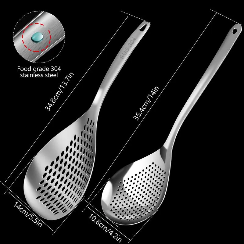 Zulay Kitchen Skimmer Spoon - Stainless Steel Slotted Spoon Large Bowl Hang  Hole & Comfortable Grip Handle For Draining & Frying 14.5 inch - ShopStyle