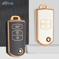 ๑ Fashion TPU Car Flip Key Case Shell Cover Fob For Mazda 3 5 6 Series M6 RX8 MX5 2 3 Buttons Smart Keyless Protector Accessories