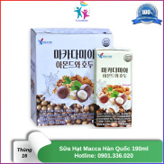 Thùng Sữa Hạt Macca Óc Chó Hạnh Nhân Canxi 190ml - Hàn Quốc