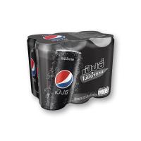 [ส่งฟรี!!!] เป๊ปซี่ น้ำอัดลม ไม่มีน้ำตาล 325 มล. x 6 กระป๋องPepsi Soft Drink No Sugar 325 ml x 6 Bottles