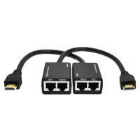 【support】 1คู่ HDMI Over RJ45 CAT5e CAT6 UTP LAN Extender Ethernet 1080P 3D To 100ft Sender และ