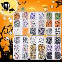 ฮาโลวีน halloween accessories ผู้หญิง ดินเหนียวนุ่ม ผี เครื่องประดับเล็บ DIY ปีศาจ เล็บ Flakes Slice อุปกรณ์ทำเล็บ ฮาโลวีนเล็บ Flakes ตกแต่งเล็บฮาโลวีน