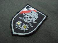 German Wehrmacht Skull Edelweiss Patch