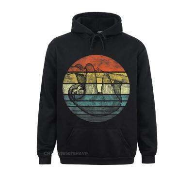 Perezoso amante Retro atardecer divertido perezoso Animal silueta Sudadera con capucha jóvenes sudaderas con capucha nuevas otoño sudaderas cómodo deporteswears