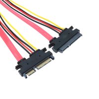 30cm 50cm Male to Female 7 15 22Pin Serial SATA Data Power Cable 22 Pin SATA Extension Cord Connector for 2.5 39; 39; 3.5 39; 39; HDD SSD