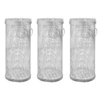 3Pcs Cylindrical Barbecue Basket BBQ Cage Outdoor BBQ Suppiles Non Stick Kitchen Accessory for Kitchen/BBQ