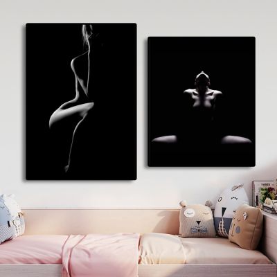 Modern Sensual Art รุ่นภาพ Nudity Wall ภาพวาดพิมพ์ภาพจิตรกรรมฝาผนังตกแต่งห้องน้ำพิมพ์สาวร้อนผู้หญิงผ้าใบ Poster