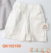 Cocandy Official Store Quần short đùi cho bé trai, gái chất liệu kaki màu