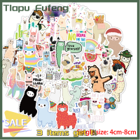 Tlapu สติกเกอร์รูปสัตว์แกะอูฐสติกเกอร์น่ารักน่ารัก50ชิ้น