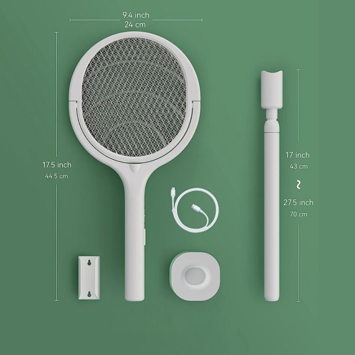 electric-fly-swatter-zapper-rotating-head-rechargeable-indoor-zapper-fruit-fly-1pcs-telescopic-extension-wand