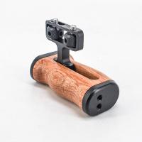 Multi-Function Hand Grip Camera Cage Left/Right Side Hand Grip Wooden Hand Grip for Photo Expand Cage Wooden Handle Grip Cold Shoe for Mic Video Light