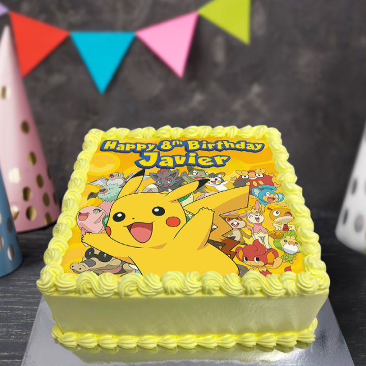 Pokemon icing image Chocolate/Vanilla Cake – BakeAvenue