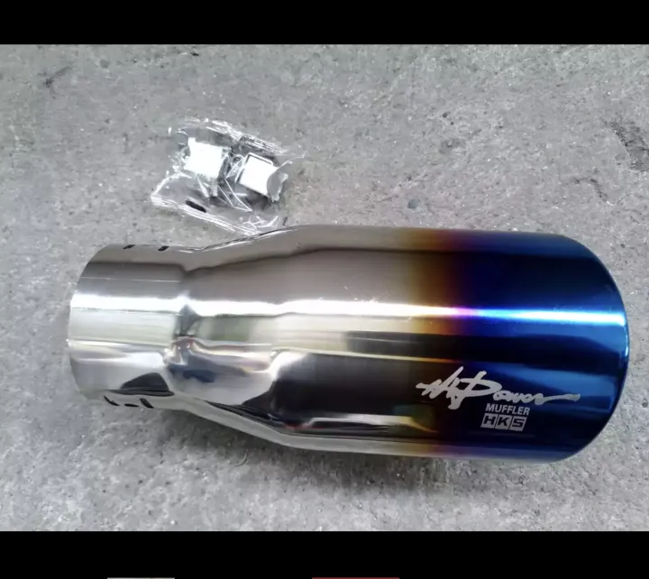 HKS Straight 3" inlet Universal Burnt Titanium Car Exhaust Tail Pipes