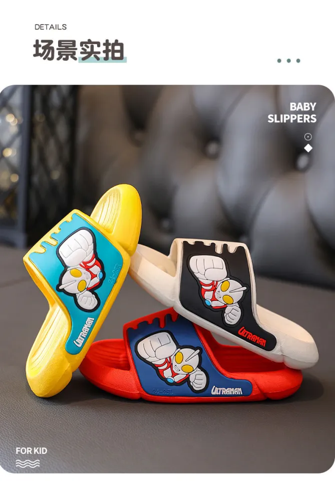 Kids Boy Shoes Large Size Slipper Cartoon Ultraman Baby One Word