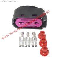 ☊ 1 Set 3 Pin Car Fuse Box Connector Plug Female Sealed Waterproof Sutomotive Cable Plugs For VW Audi 1J0937773 1J0 937 773