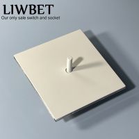 ✿✹ LIWBET White Color Wall Toggle Switch And Metal Panel 1 Gang / 2 Gang / 3 Gang / 4 Gang 2 Way Light Switch And Wall Socket