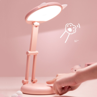 LED Reading Book Light Eye Protection Stepless Dimming Desk Lamps Cat Style Living Room Bedroom Bedside USB Charging Table Lamp