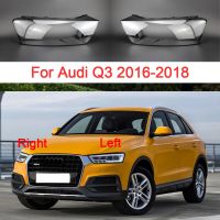 กระจกไฟหน้ารถสำหรับ Q3 Audi 2016 2017 2018ฝาปิดเลนส์กันฝุ่นโป๊ะไฟแบบโปร่งใสอะไหล่รถยนต์ตัวครอบไฟหน้าอุปกรณ์ตกแต่งรถยนต์