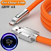 120W 6A Super Fast Charge USB Cable Quick Charge Type-C Charger Data Line Cable For iPhone Xiaomi Huawei Samsung Liquid Silicone